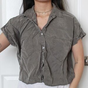 Olive Green Button Down Shirt